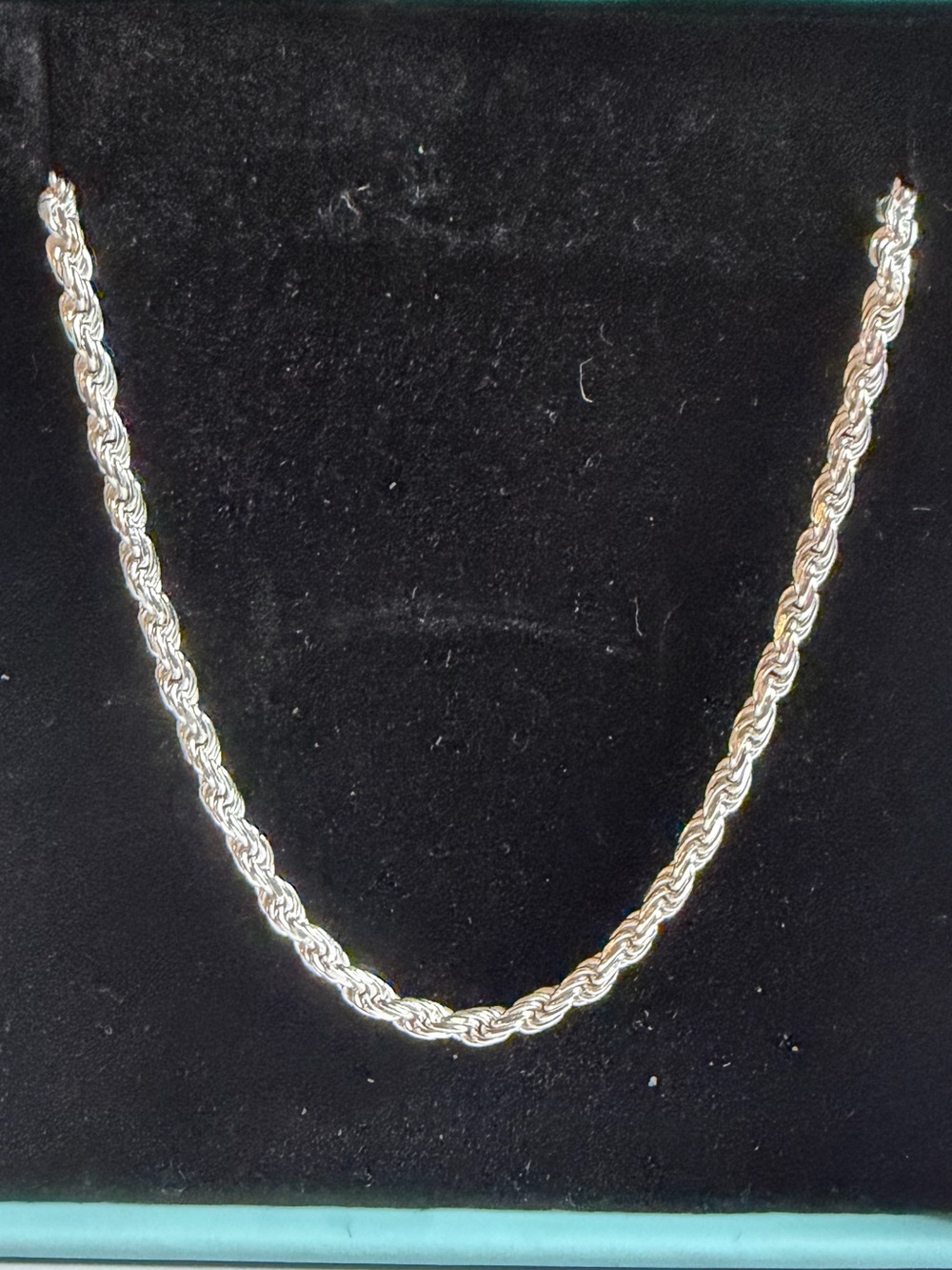 925 Sterling Silver Rope Bracelet • 8inch 2mm